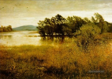 Chill Oktober Landschaft John Everett Millais Fluss Ölgemälde